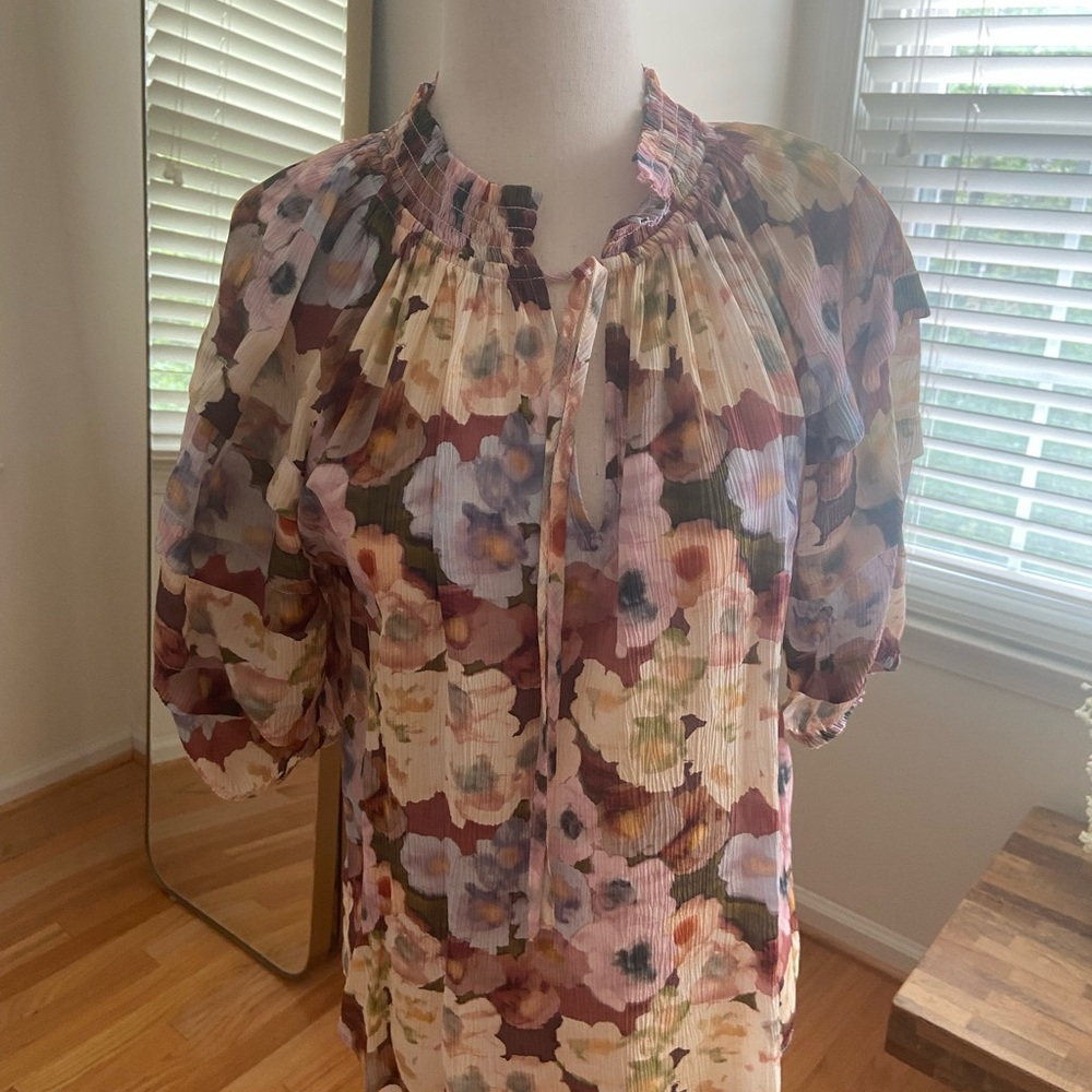 Rails Painted Floral Blouse